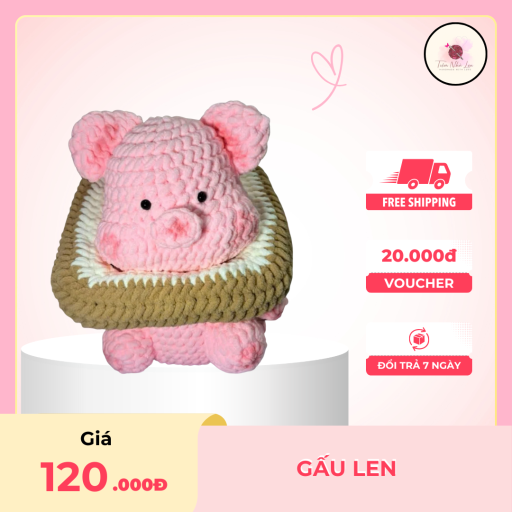 gấu bông len nhung đũa heo sandwich