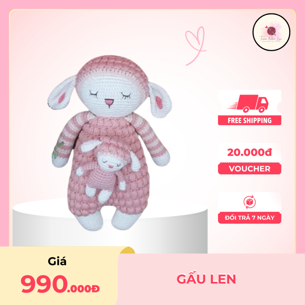 gấu bông len cho bé cute Cừu lalylala